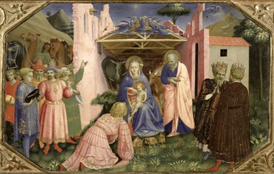 Adoración de los Magos, de la predela del Retablo de la Anunciación, c.1430-32 de Fra Angelico